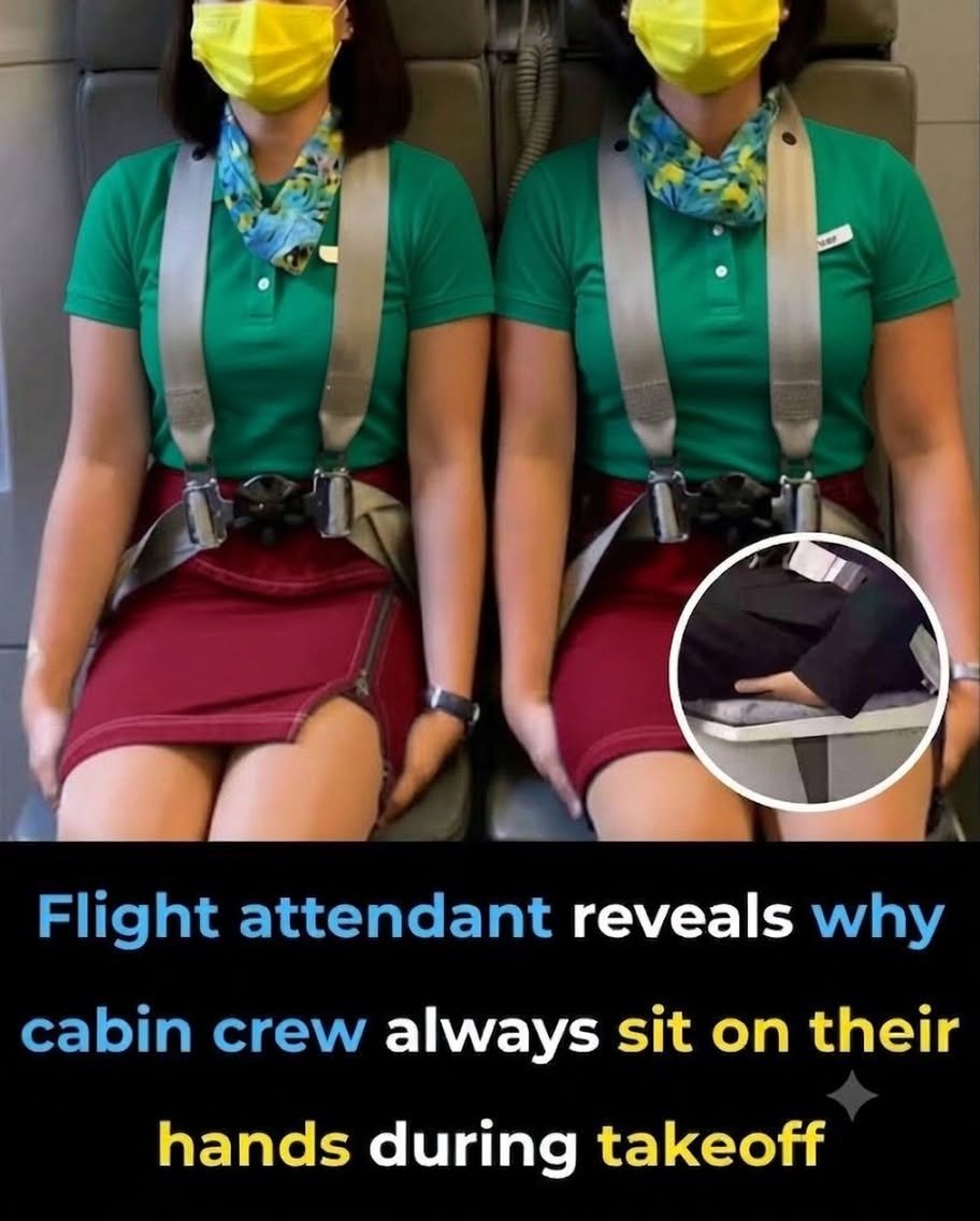 Have You Ever Wondered Why Flight Attendants Sit on Their Hands During Takeoff?