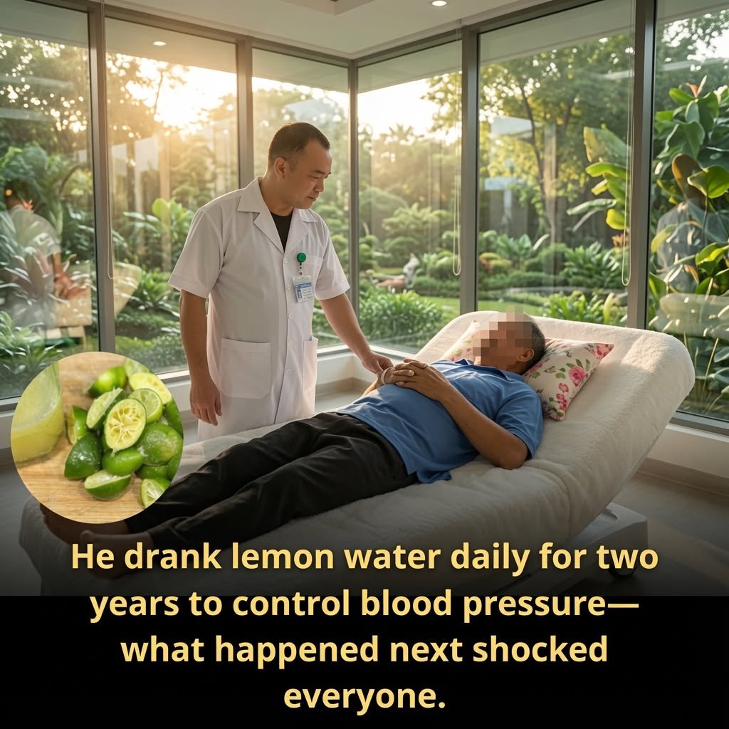 70-Year-Old Man Drinks Lemon Water to Treat High Blood Pressure for 2 Years — The Unexpected Outcome