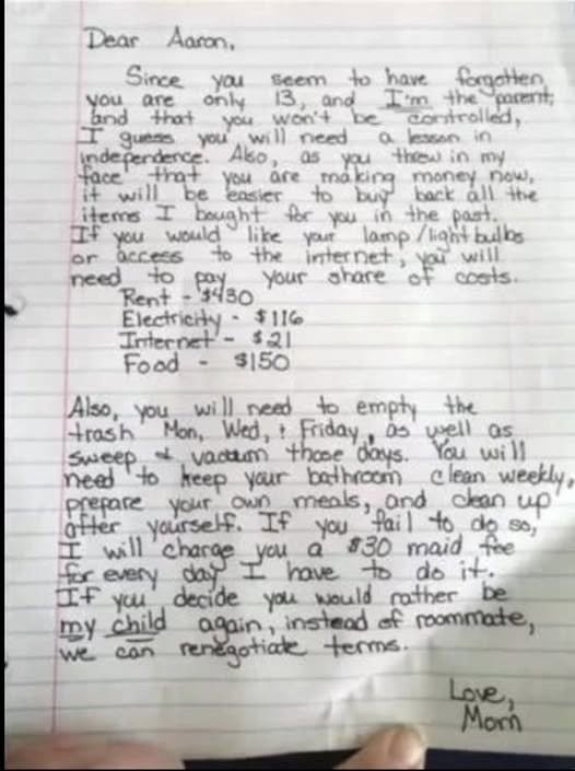Mom Leaves a Written Note on Her “Disrespectful” Son’s Door — And It Goes Viral
